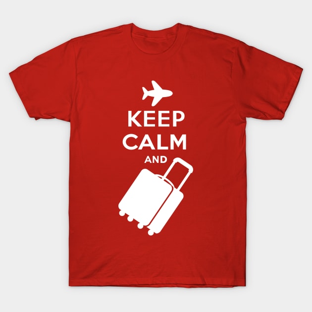 Keep Calm and Carry on Luggage T-Shirt by cartogram